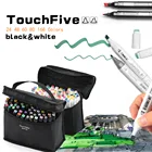 TOUCHFIVE набор художественных маркеров 24406080168 цветов спиртовая ручка двойной наконечник Эскиз Маркер каллиграфиядвойная кисть граффити ручка