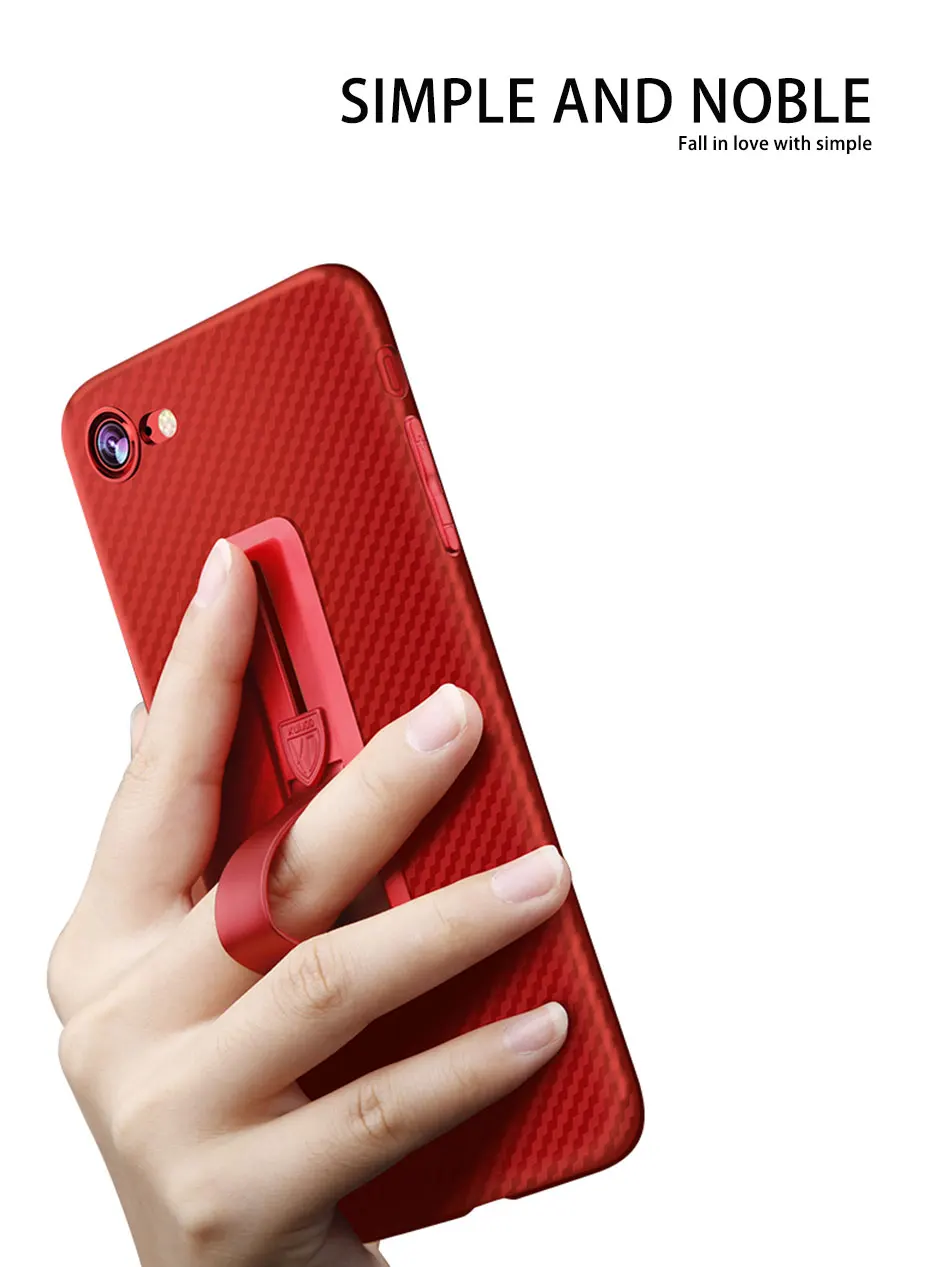 Luxury Ultra thin Soft Silicone Case For iPhone 6 6S Plus Phone Finger Ring Support Shockproof 360 Full Protection Cases |