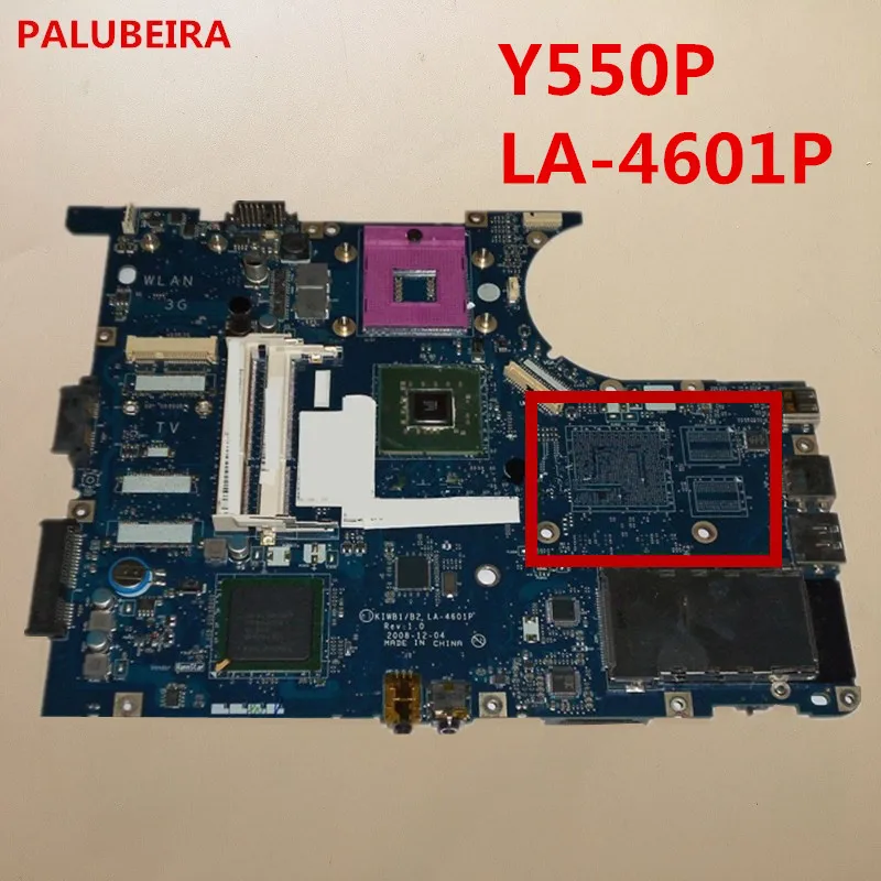 Материнская плата ноутбука Lenovo Y550P LA-4601P ddr3 без видеокарты чип протестирован |