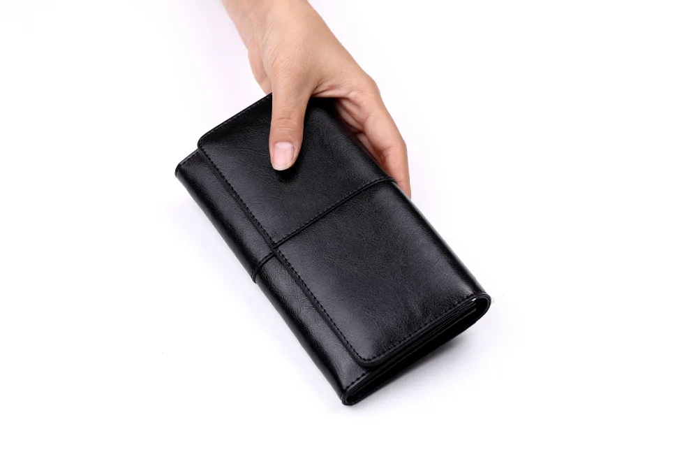 Новое поступление женские Для женщин кошельки из натуральной кожи длинный