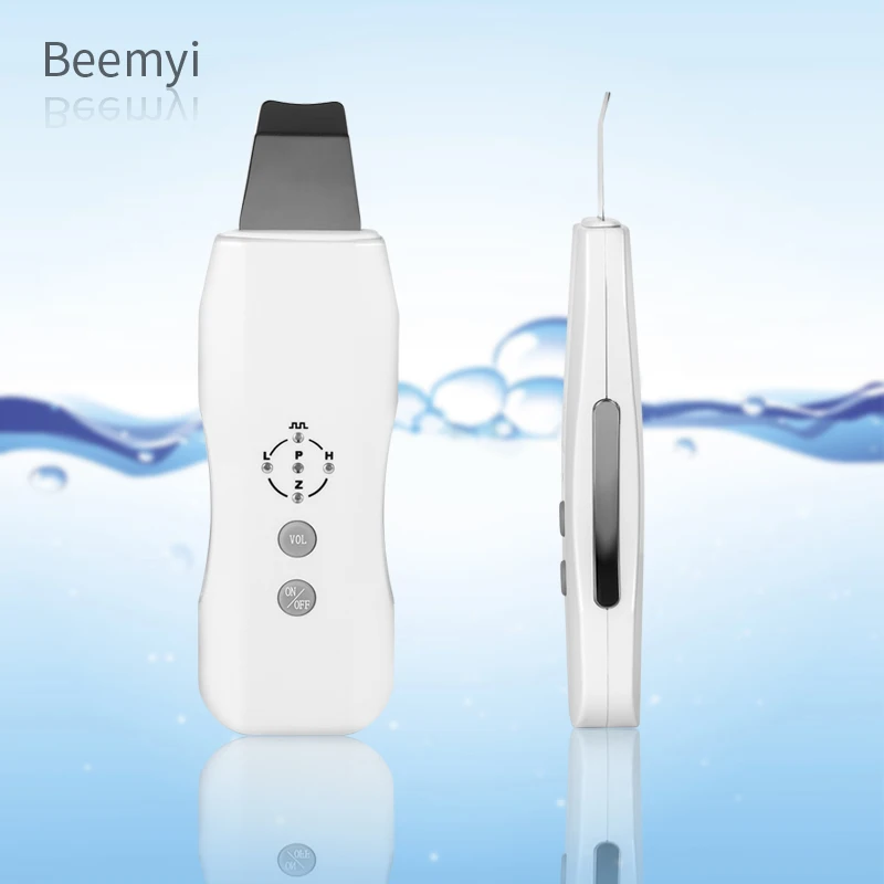 Rechargeable Ultrasonic Face Skin Scrubber Facial Cleaner Peeling Blackhead Removal Exfoliating Pore Machine | Красота и здоровье