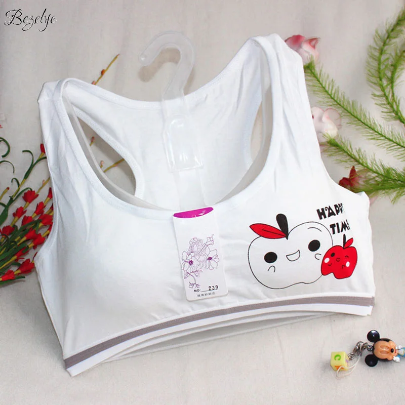 С мультяшным принтом яблоко подростковый бюстгальтер для девочек подростков