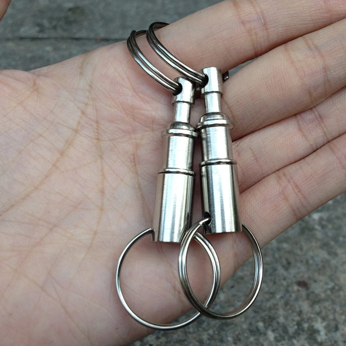 Edc Открытый Кемпинг тактический рюкзак брелок карабин скалолазание Выдвижной двойной брелок замок висячий замок брелок