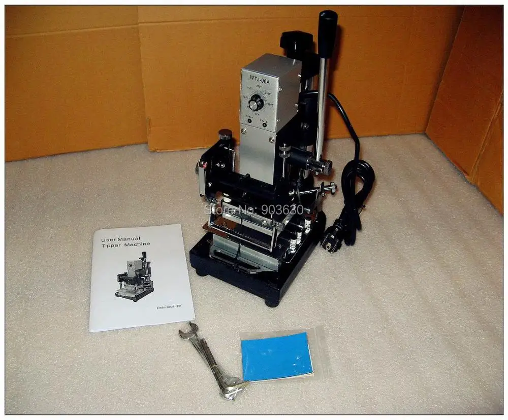 

100% NEW Hot Foil Stamping Machine Marking Press for Paper Wood PVC Card Leather Printer Embossing Manual Bronzing Machine