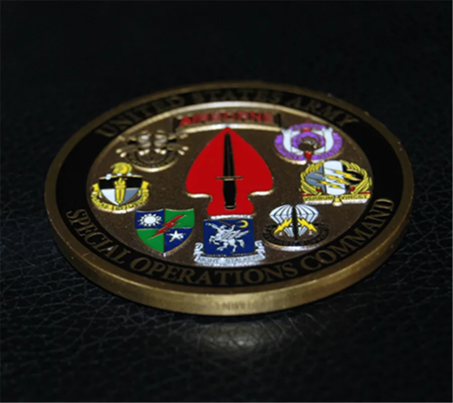 1pcs/lot free shipping U.S ARMY AIRBORNE SPECIAL OPERATIONS COMMAND 45mm SINE PARI Challenge Coin | Дом и сад