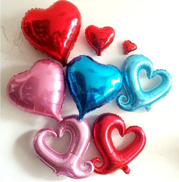 

Пентаграмма, фольгированные воздушные шары в форме сердца, украшение для Дня Святого Валентина, свадьбы, вечеринки, труба, 10 дюймов, алюмини...