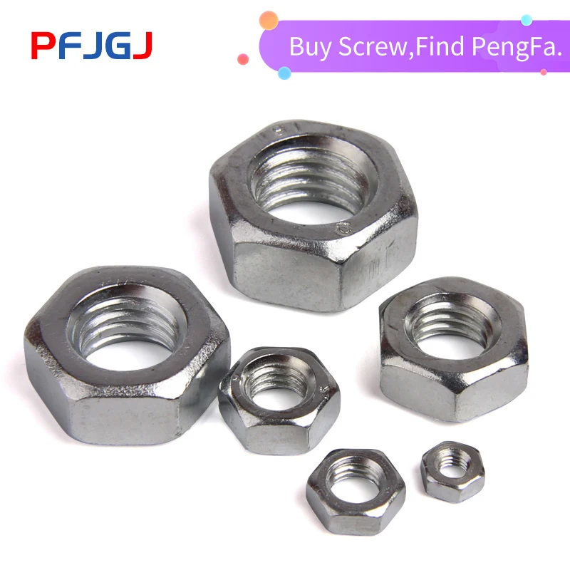 Peng Fa M2 M24 GB52 оцинкованная гайка класса 4 8 Шестигранная Q235 сталь