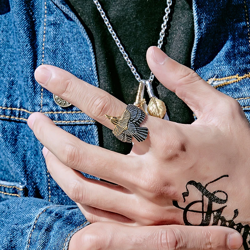 

Steel soldier Unique jewelry Stainless Steel Biker Eagle Ring Man's High Quality Jewelry