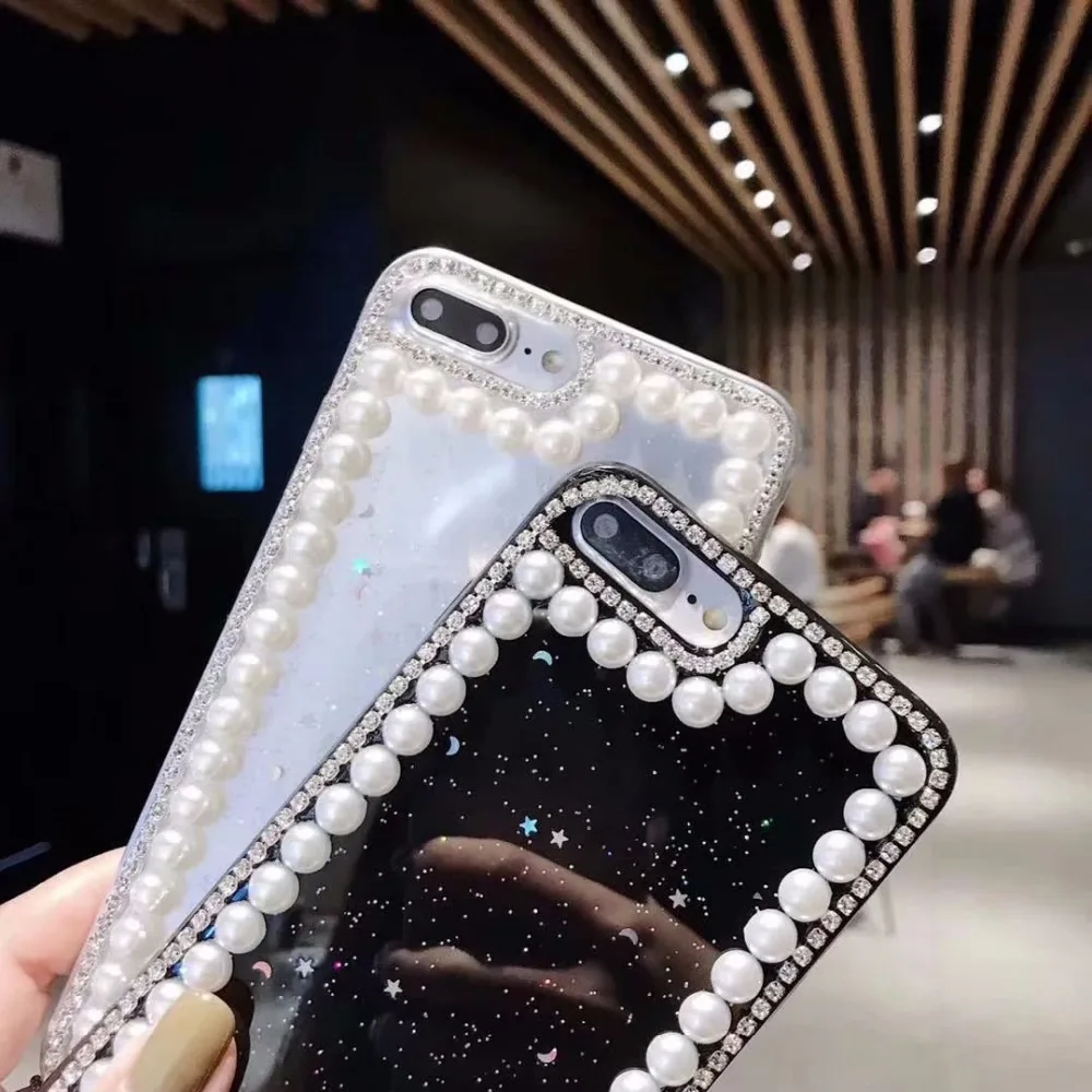 XINGDUO чехол для телефона Samsung Note 9 8 bling Звезды Луна Роскошный Жемчужный драгоценный