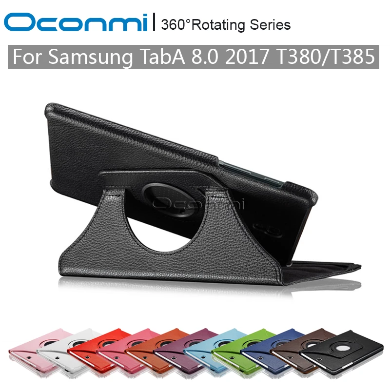 360 градусов вращающийся PU кожаный чехол для Samsung Galaxy Tab A 8 0 2017 SM T380 T385 планшета|tablet