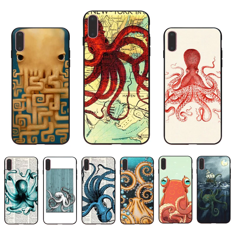 IMIDO octopus Забавный Уникальный чехол для телефона Iphone 6 6S 6plus 6splus 7 8 7PLUS 8PLUS X XS XR XSMAX 5 5S SE