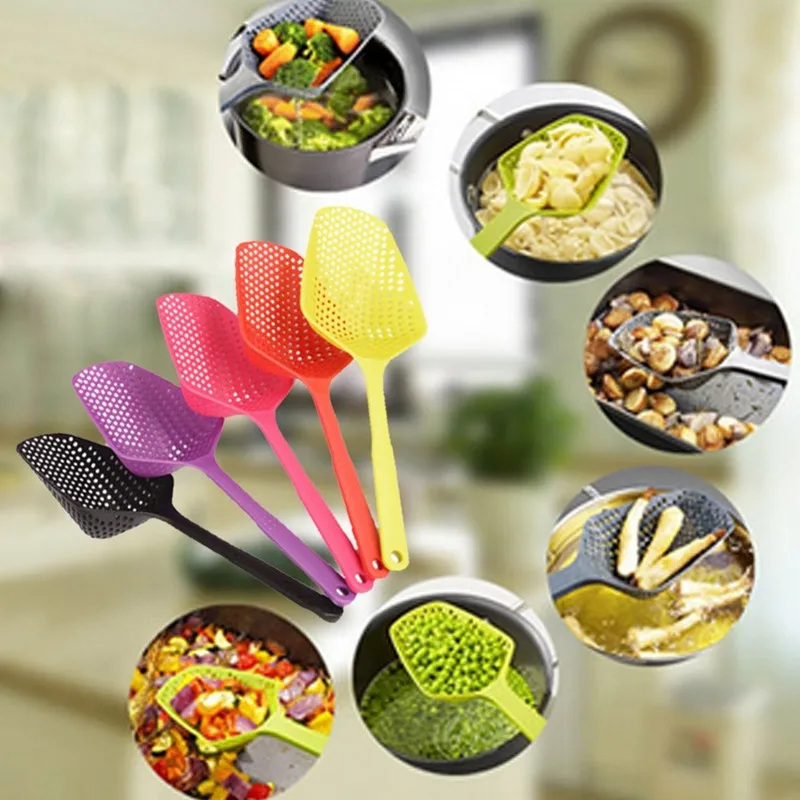 2 шт./лот дуршлаг нейлоновая Ложка ситечко 5 цветов нетоксичные прочные