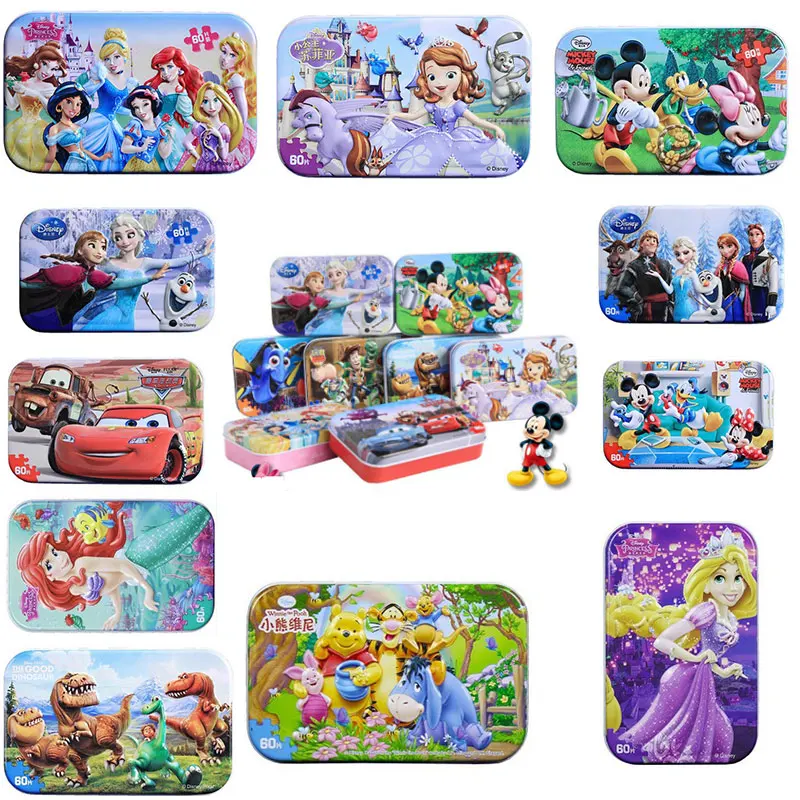 Disney Замороженные Стиль Мультфильм Деревянная игрушка головоломка Микки Анна