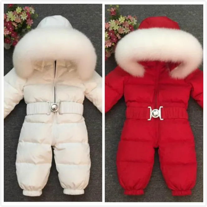 

White fur winter cotton-padded jacket