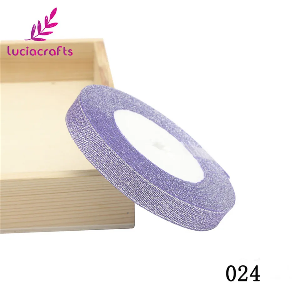 Lucia crafts 25 ярдов/партия смешанные размеры металлический блеск Блестящая лента для свадьбы Рождественский подарок украшение в виде обертывания U0701