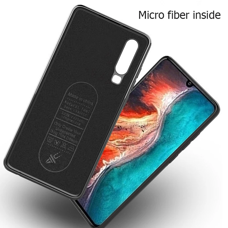 Мягкий матовый Силиконовый чехол для Huawei P30 Pro со скрытым магнитным держателем