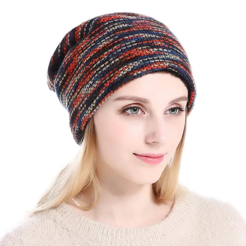 Hami Otwo 2017 модные вязаные Skullies зимние шерстяные женские теплые шапочки simier шапки