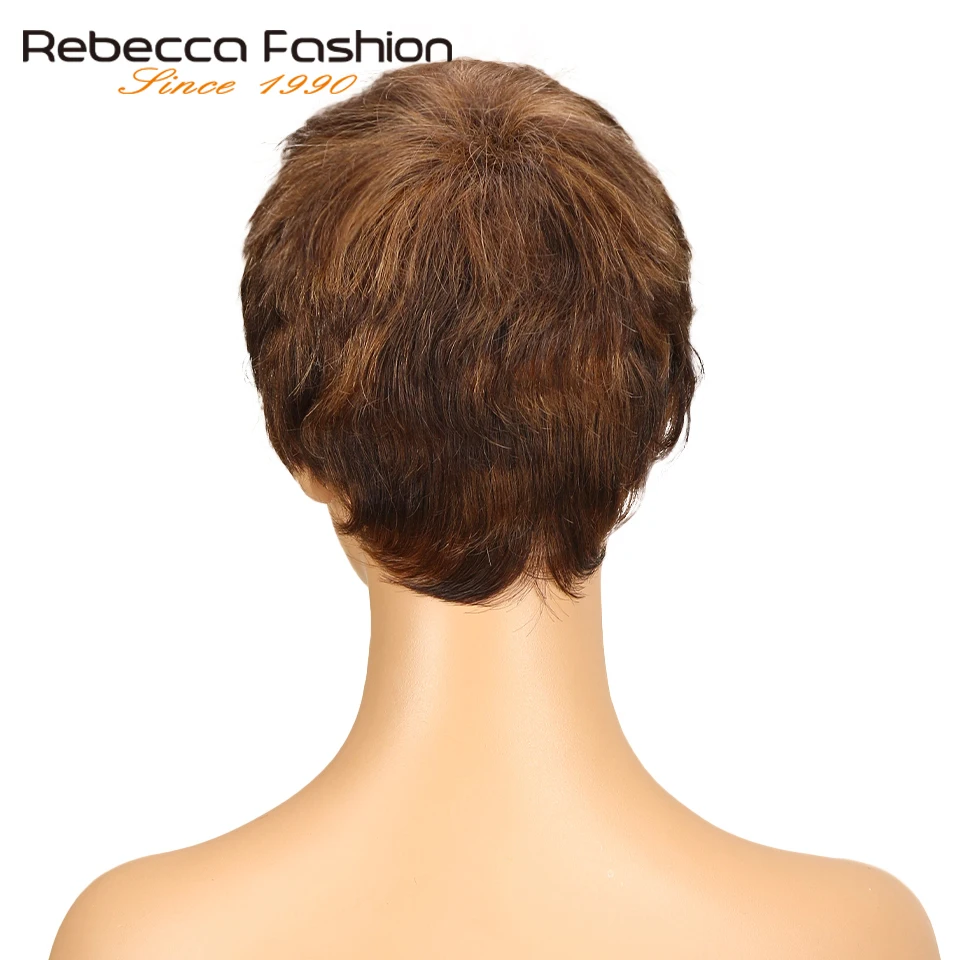 Короткие волнистые волосы Ребекка разных цветов парик из перуанских - Фото №1