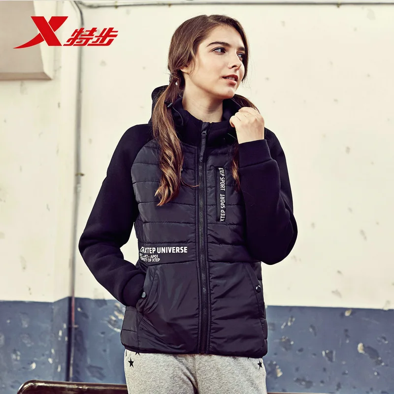 883428449004 Xtep women's sports cotton clothing lightweight fashion jacket running official | Спорт и развлечения