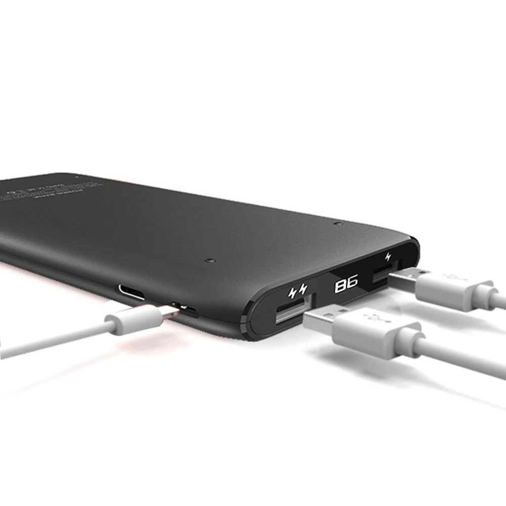 KISSCASE 10000 мАч банк питания для iPhone samsung huawei type C PD Быстрая зарядка + быстрая 3.0USB