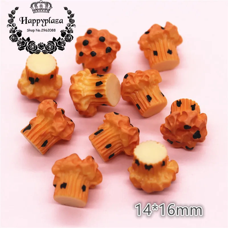 

10pcs 14*16mm 3D Cute Resin Mini Cupcake Simulation Food Art Supply Decoration Charm Craft