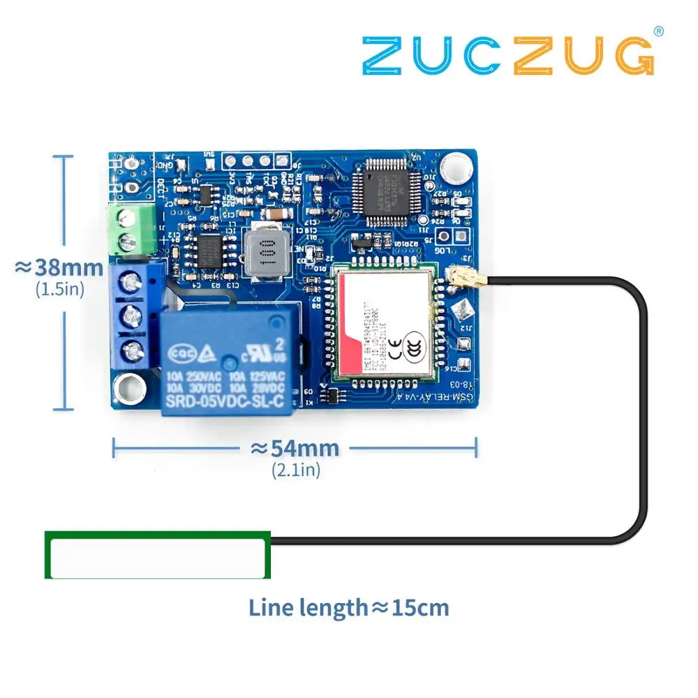 1 канальный релейный модуль SMS GSM удаленный Управление переключатель SIM800C STM32F103CBT6