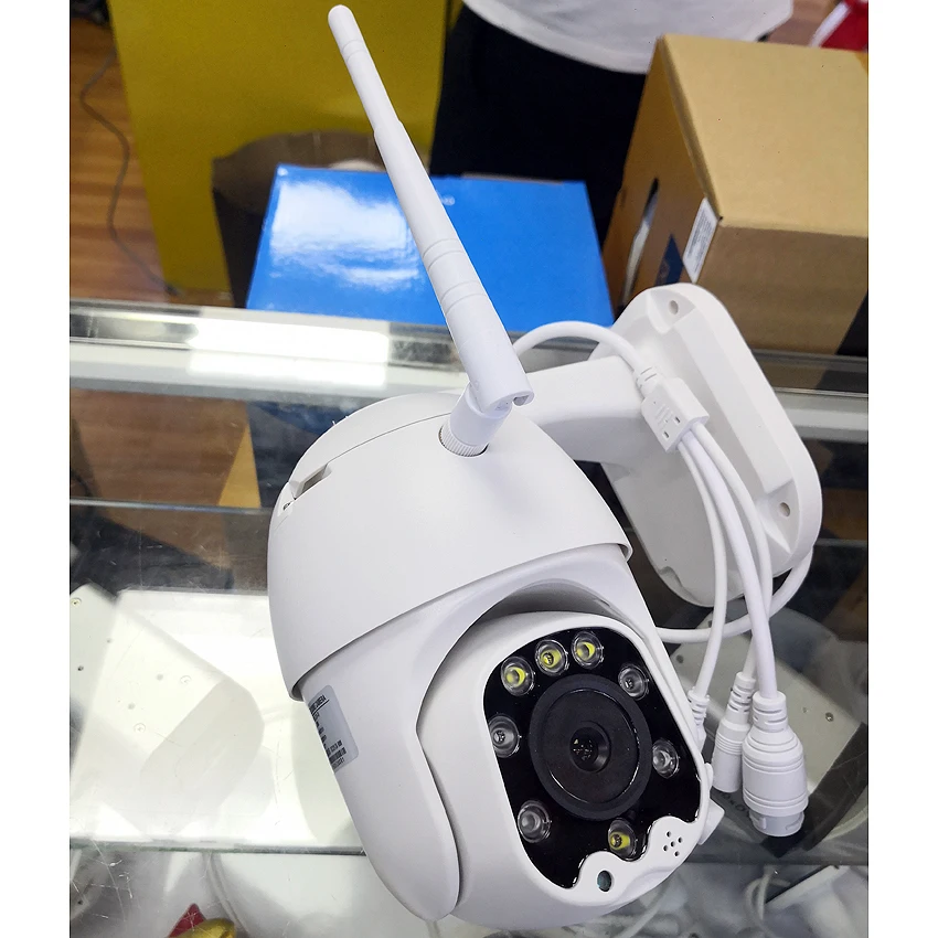 Миниатюрная PTZ камера 2 Мп 1080P Wi Fi 5 кратный зум умная уличная с двойным светом IP