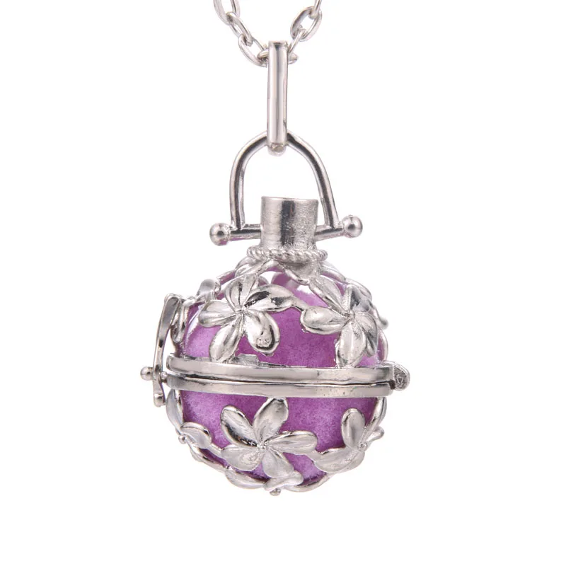 N2277-silver 1 шт. 70 см цветок ароматерапия парфюмерные эфирные масла диффузор ожерелье медальон ожерелье кулон Ловец снов черепаховое ожерелье - Окраска металла: N2277-silver