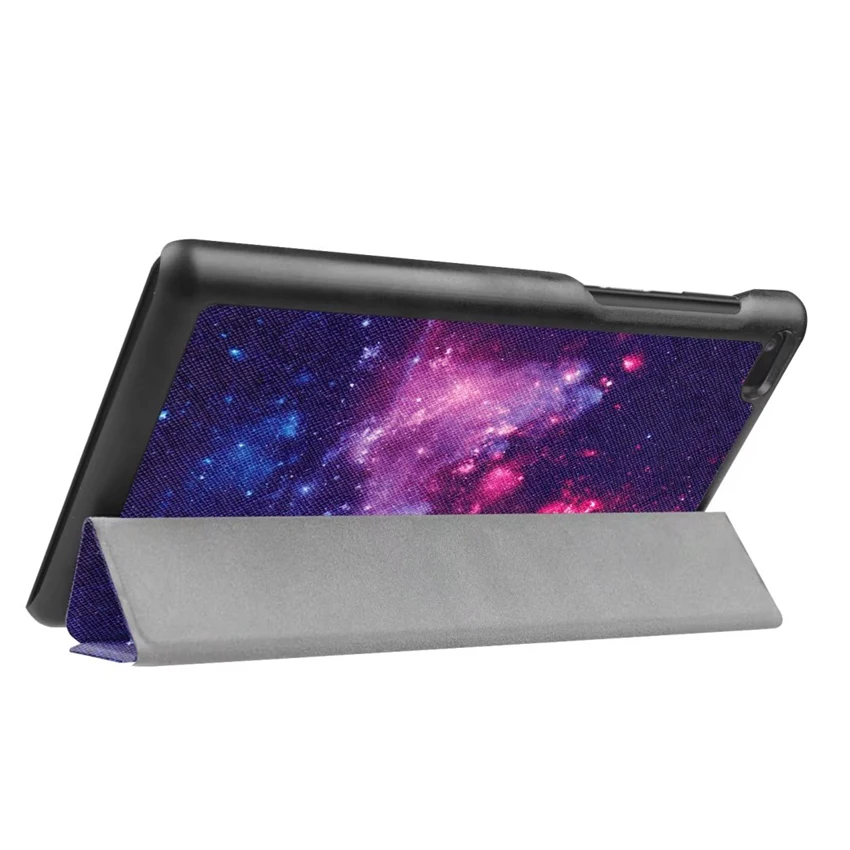 Чехол из искусственной кожи Tab 7 Essential 7304F 7304I 7304X цветной рисунок для Lenovo tab TB