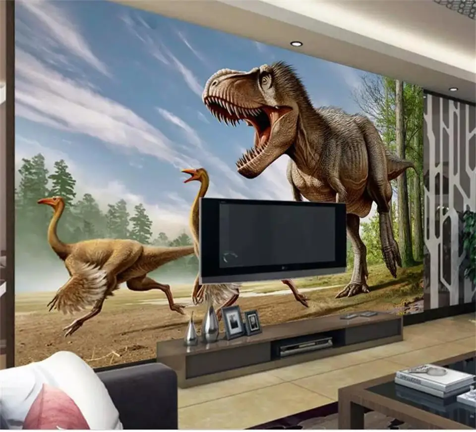 Фотообои на заказ 3D для детской комнаты с изображением дивана телевизора