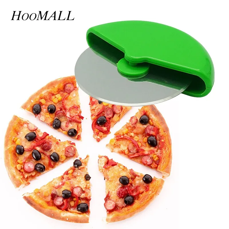 Hoomall нержавеющая сталь для пиццы круглая форма резак пластиковая ручка торта