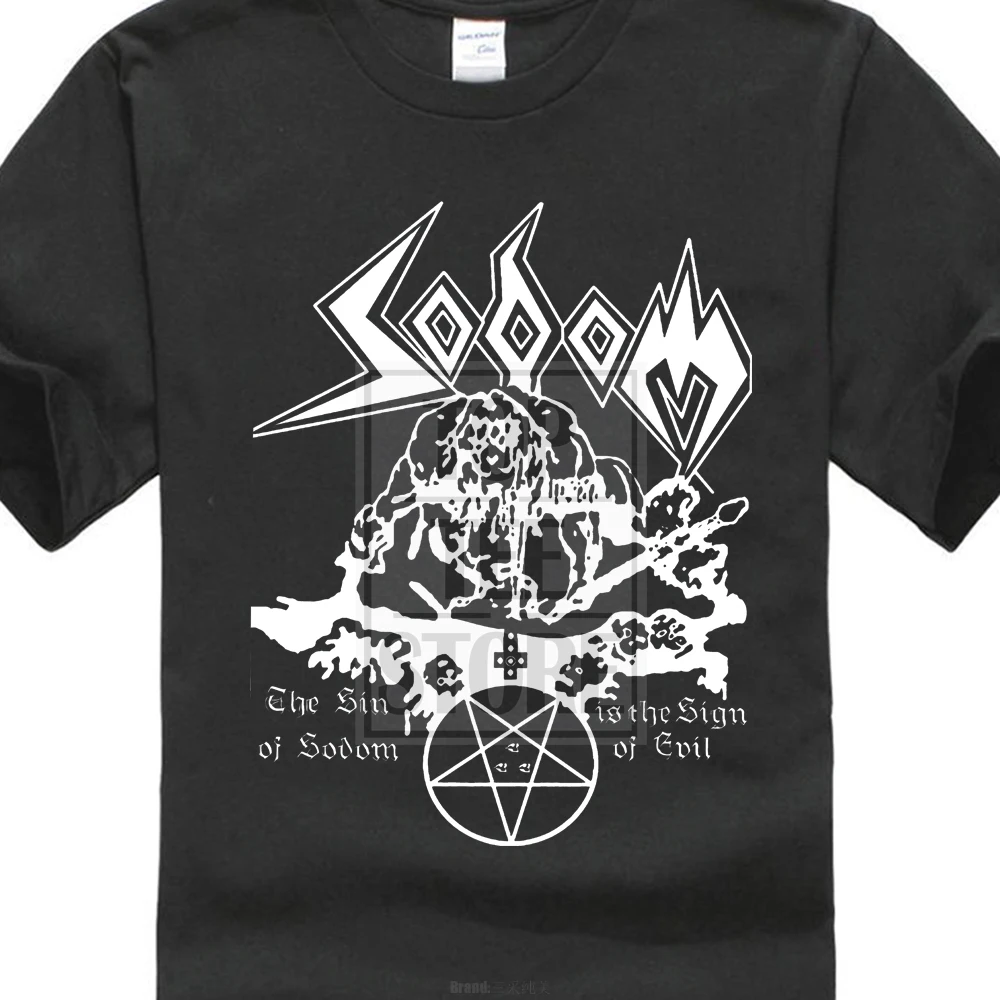 Мужская футболка Sodom wching Metal Красная с демонстрацией высокое качество на заказ