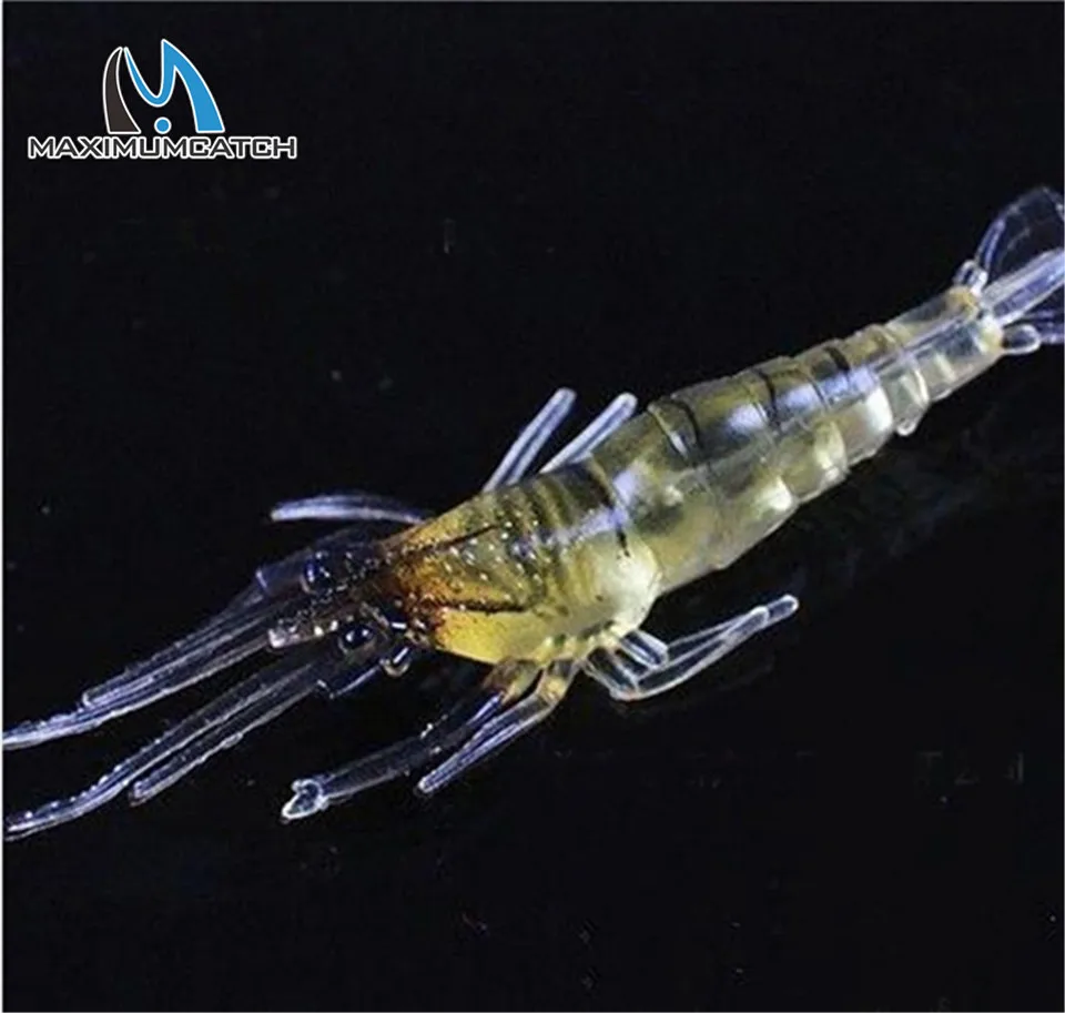 Набор рыболовных креветок Maximumcatch 10 шт. силиконовая Реалистичная мягкая креветка