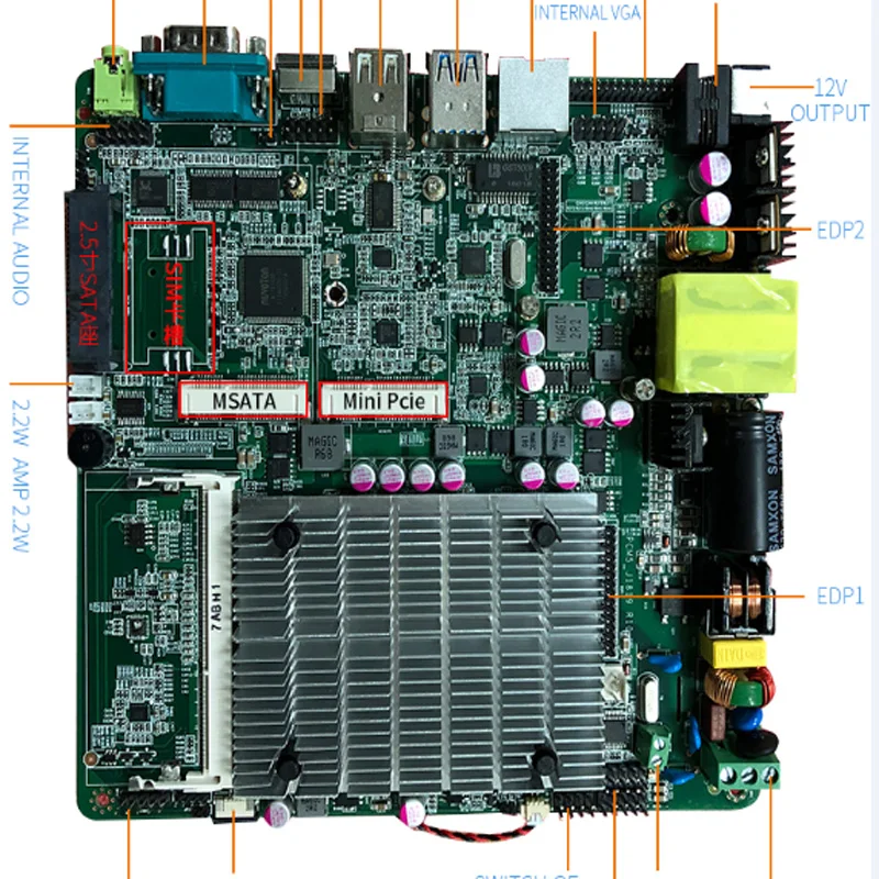 Материнская плата по низкой цене процессор intel celeron J1900 Промышленная материнская