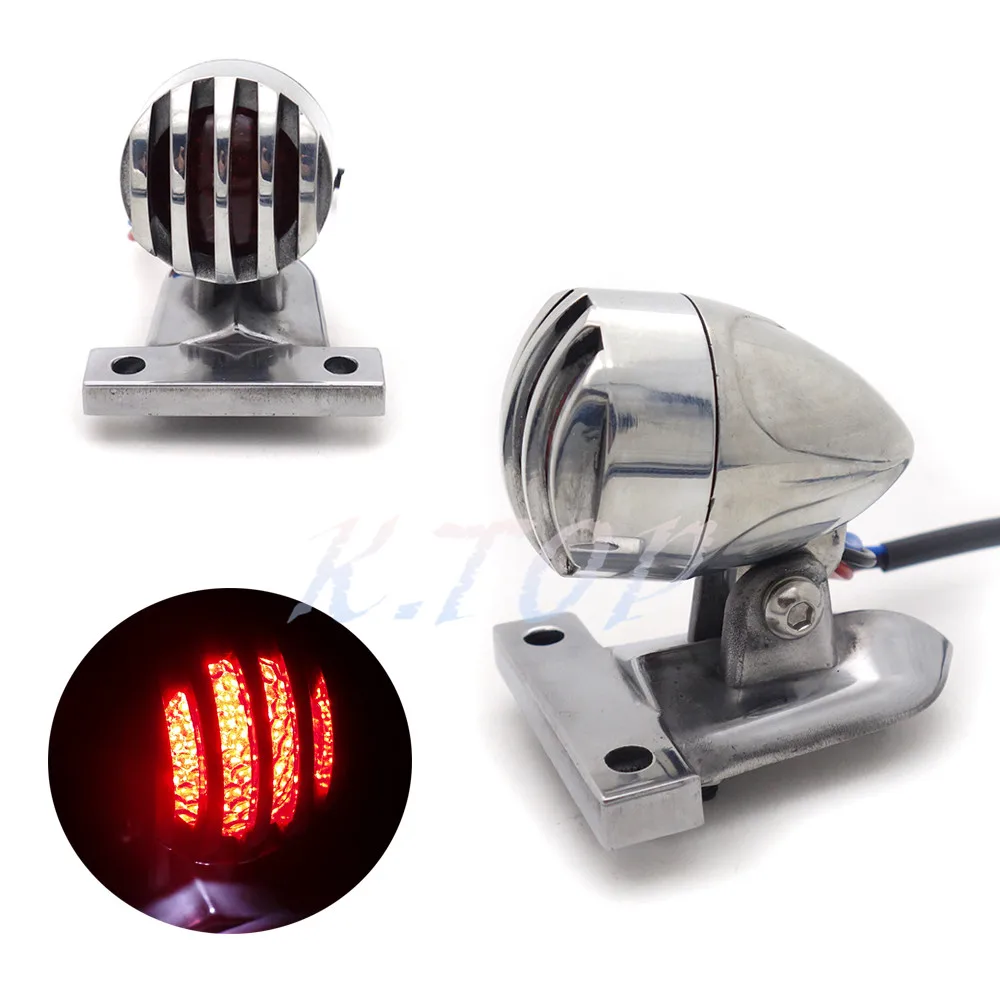 1 шт. мотоциклетный хромированный полированный Ретро Металлический гриль задний