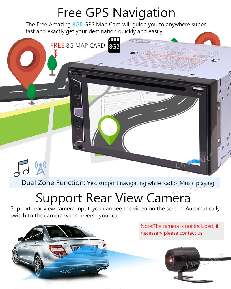 Двойной Din автомобильный DVD gps навигация 6 2 &quotАвто аудио стерео радио Bluetooth USB/SD