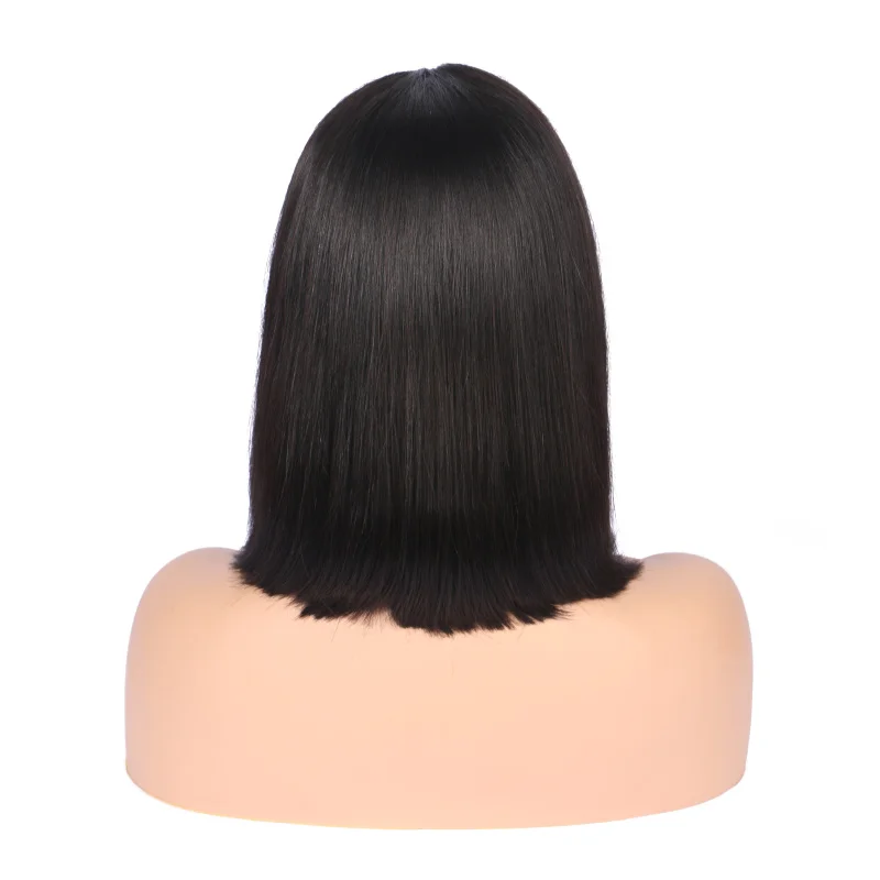 natual black color 99J Красный парики из натуральных волос для Для Женщин Бразильские черные прямые бордовый фронт кружево парики 13x6 Синтетические волосы на кружеве парик короткий боб Nabeauty - Цвет: natual black color