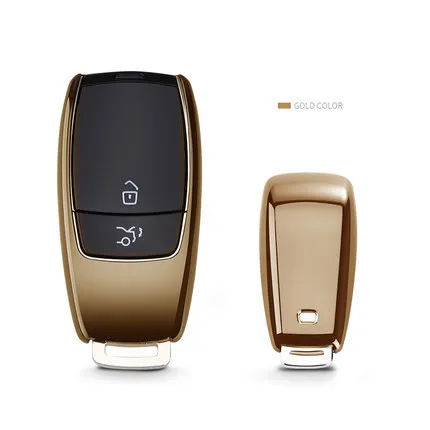 gold ТПУ чехол для автомобильных ключей, защитный мягкий чехол для Mercedes Benz E Class W213 S class, аксессуары для автомобиля - Название цвета: gold