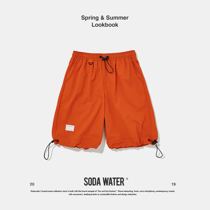 Шорты на завязках sodawater свободные повседневные шорты в уличном стиле однотонные