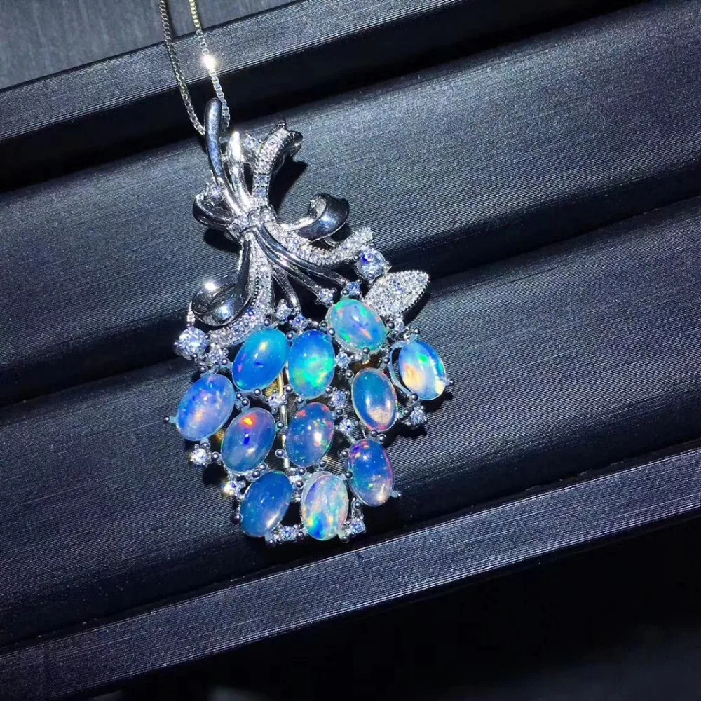 Женская Брошь в виде винограда с разноцветным опалом|jewelry brooch|jewelry jewelryjewelry women |