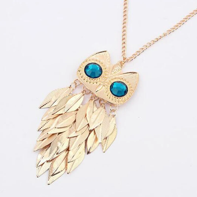 Meetcute/горячая Распродажа ожерелье с изображением животных Золотая Сова подвеска