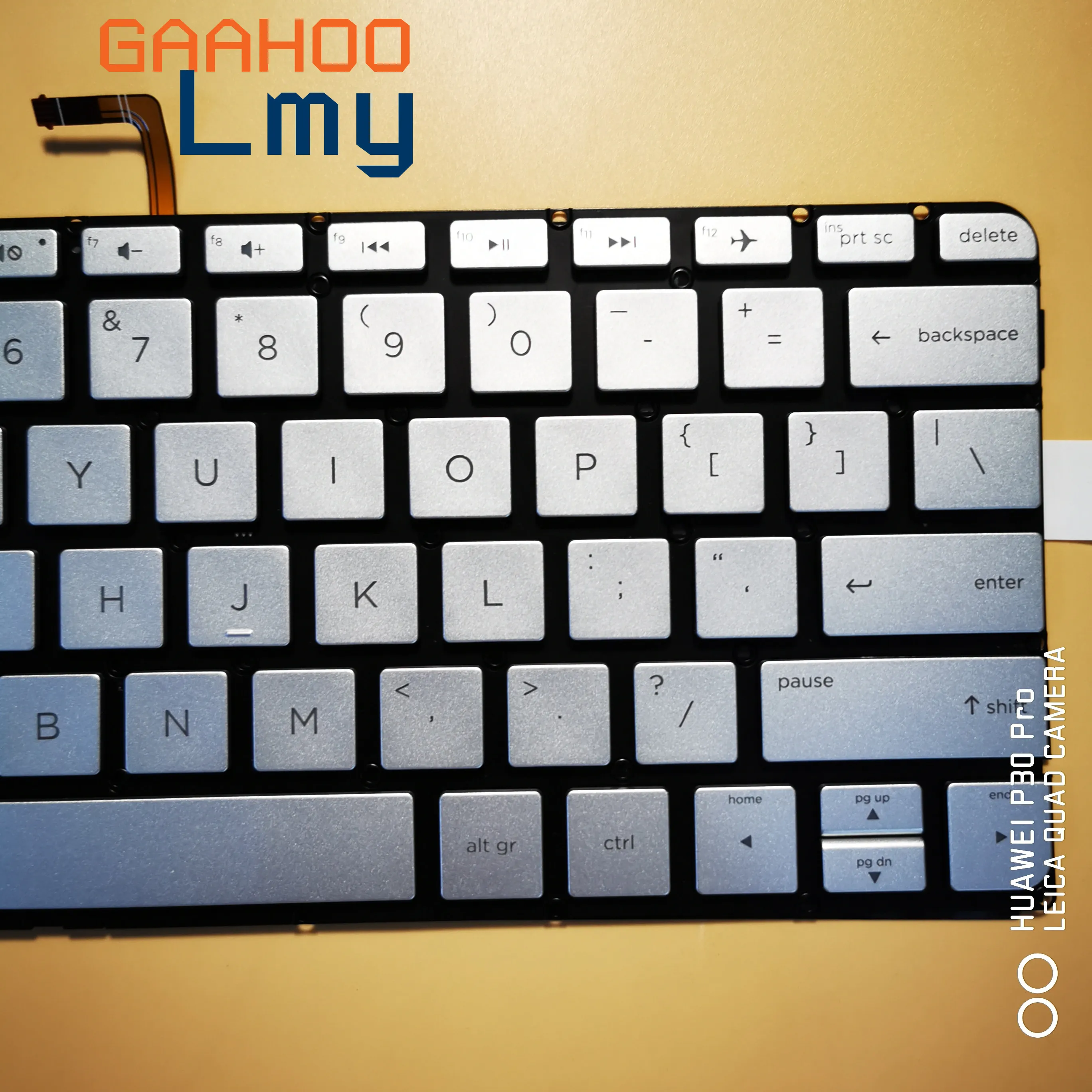 Клавиатура для HP Spectre 13 V V000 V010CA V011DX V018CA V021NR V100 Sivler/Золотая клавиатура с подсветкой