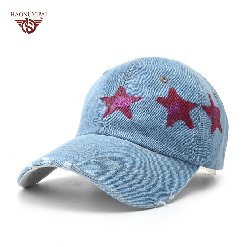 2017 Новый Высокое Качество Джинсовой Ткани Бейсболки Случайные Хлопка Snapback