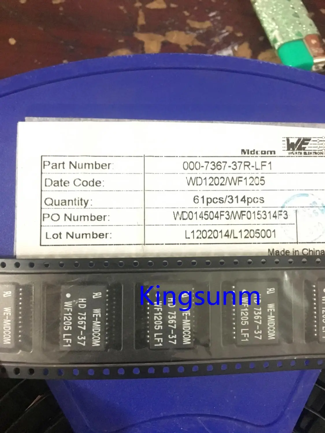 Бесплатная доставка, 10 шт., 000-7367-37R-LF1, WE-MIDCOM