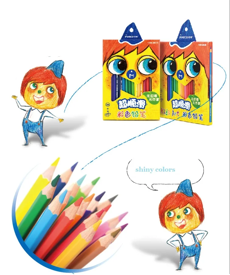 Нетоксичные бессвинцовые 12/24/36 цветов манга Prismacolor Lapis De Cor цветные карандаши для