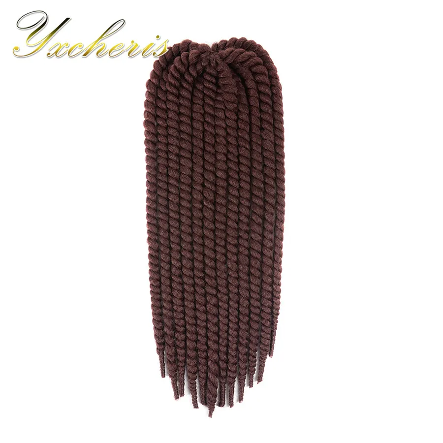 YXCHERISHAIR HAVANA mambo твист вязание крючком плетение волос 1 шт./упак. 2" 120 г эффектом деграде(переход от темного к черного, серого и синего цвета синтетический Высокая Температура волокна