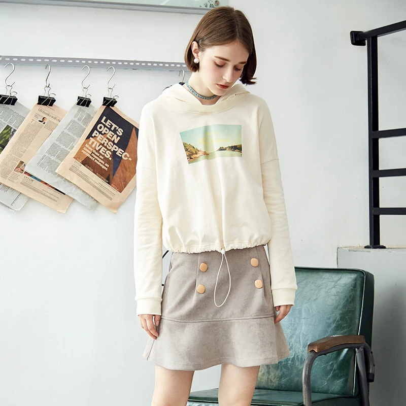 Женские повседневные пуловеры ARTKA с принтом и длинным рукавом регулируемым