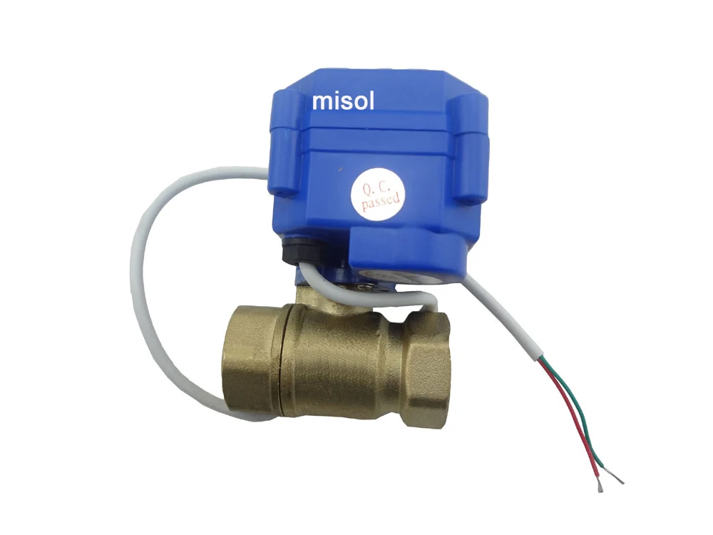 MISOL/моторизованный шаровой кран G1/2 &quotDN15 (уменьшающий порт) 2 way 12VDC CR04