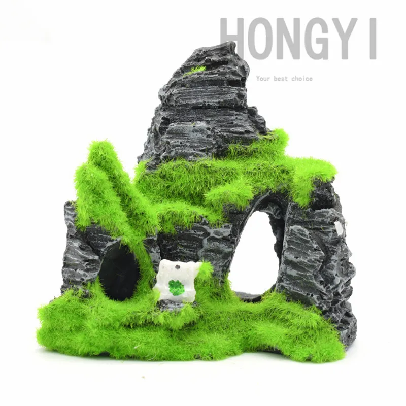 HONGYI 1 шт. аквариум декоративное озеленение маленькие камни для сада камней остров Аквариум Украшение из камня горный dodge домашняя пещера