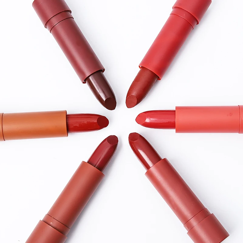 6Pcs/Set Matte Lipstick Easy To Wear Long-lasting Waterproof For Women Sexy Lips Color Cosmetics Lipsticks Velvet Lip Makeup |